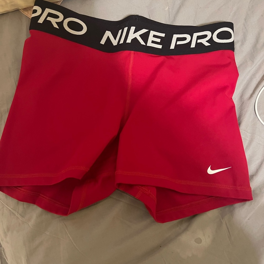 nike pro red spandex